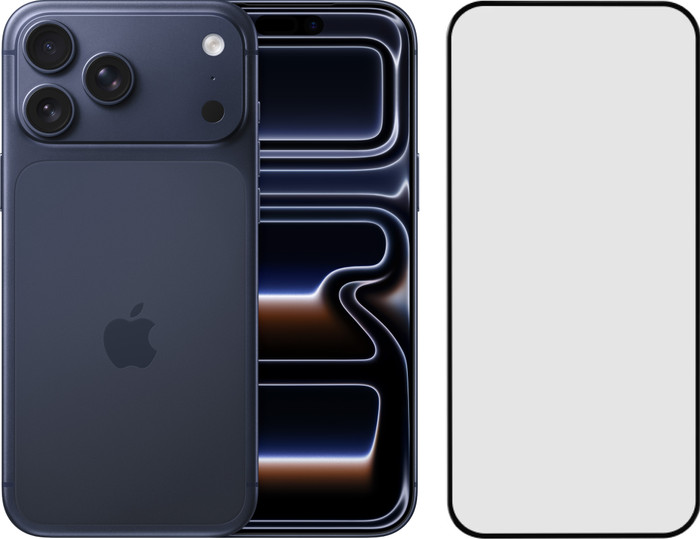 Apple iPhone 17 Pro Max 512GB Blauw + BlueBuilt Screenprotector Glas Main Image