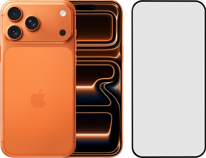 Apple iPhone 17 Pro Max 1TB Oranje + BlueBuilt Screenprotector Glas Main Image