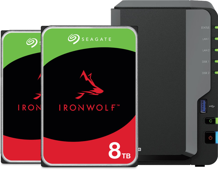 Synology DS225+ + Seagate IronWolf 8TB Duo Pack Main Image