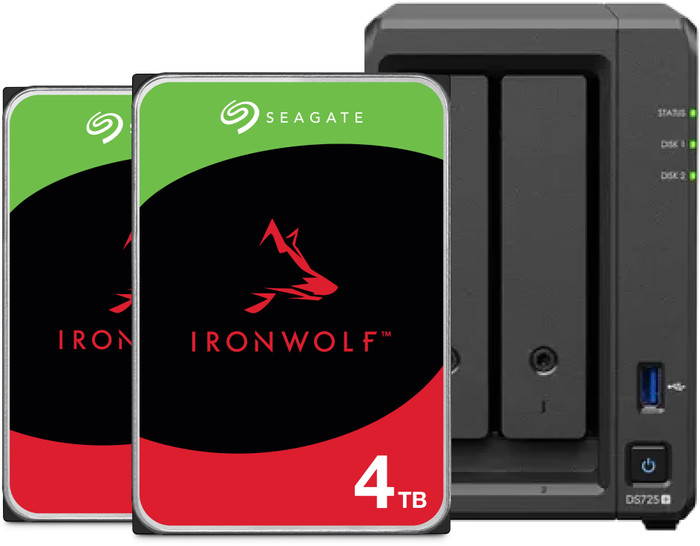Synology DS725+ + Seagate IronWolf 4TB Duo Pack Main Image