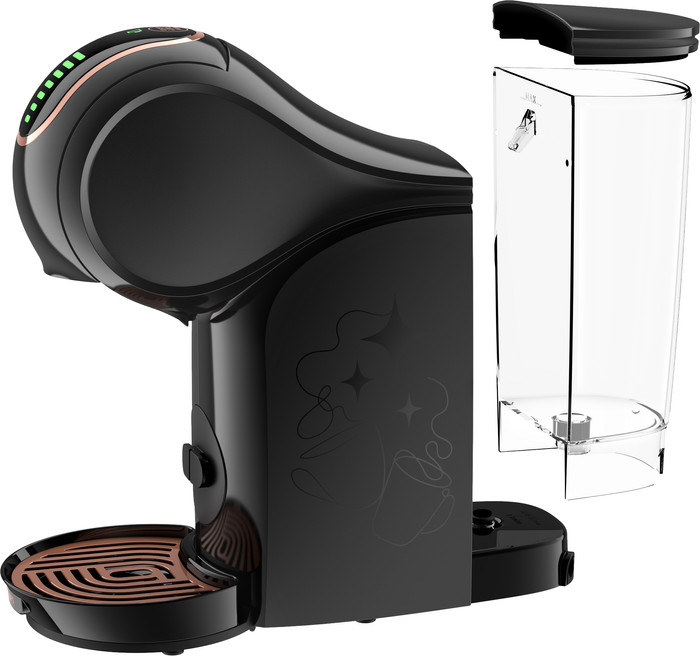 Krups Dolce Gusto Genio S Touch + Starbucks koffiekoppen en koffiepakket detail