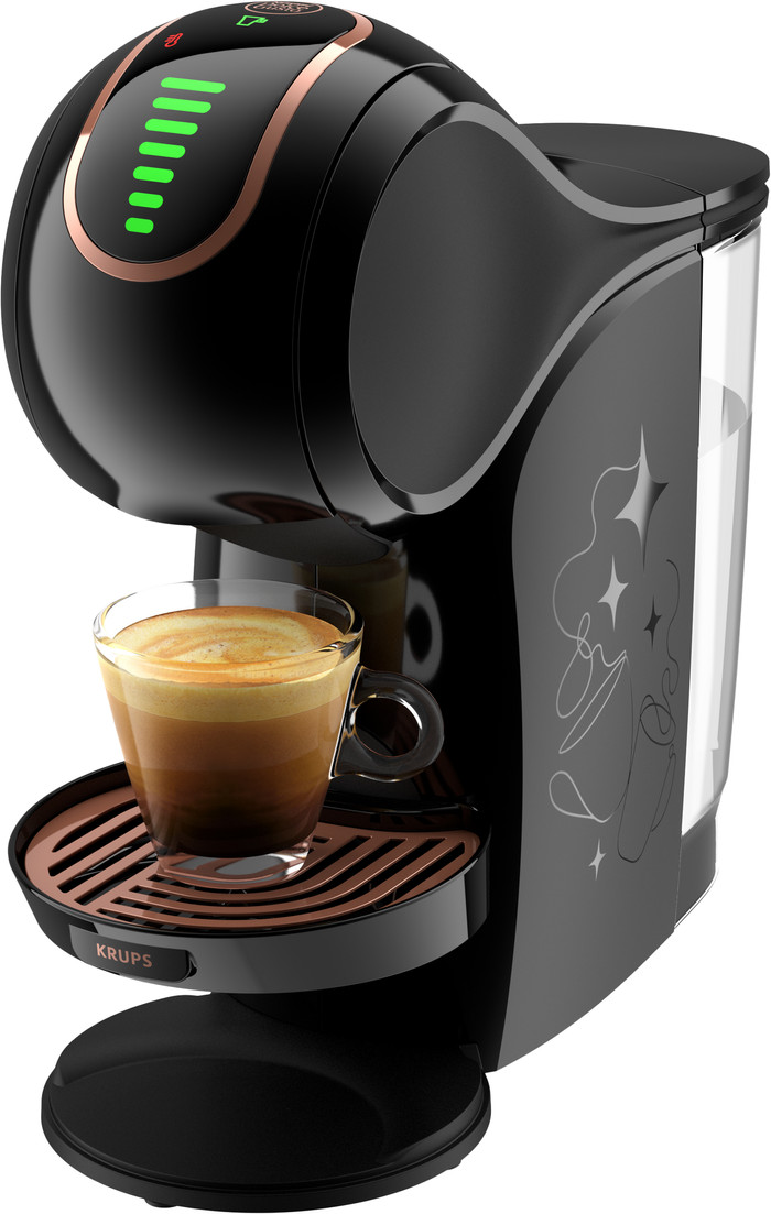 Krups Dolce Gusto Genio S Touch + Starbucks koffiekoppen en koffiepakket rechterkant