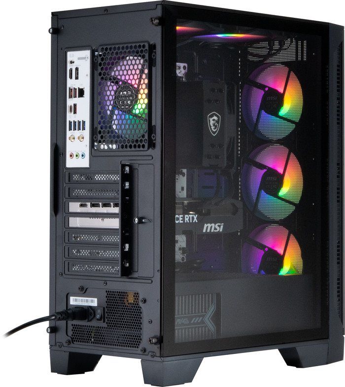 Cobalt x Powered by MSI - Tier 2 - RTX 5070 - Ryzen 7 9700X - 32GB - 2TB SSD achterkant