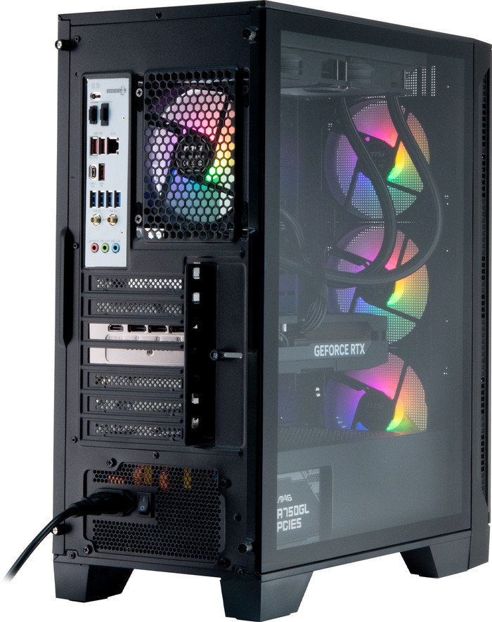 Cobalt x Powered by MSI - Tier 2 - RTX 5070 Ti - Ryzen 7 9800X3D - 32GB - 2TB SSD achterkant