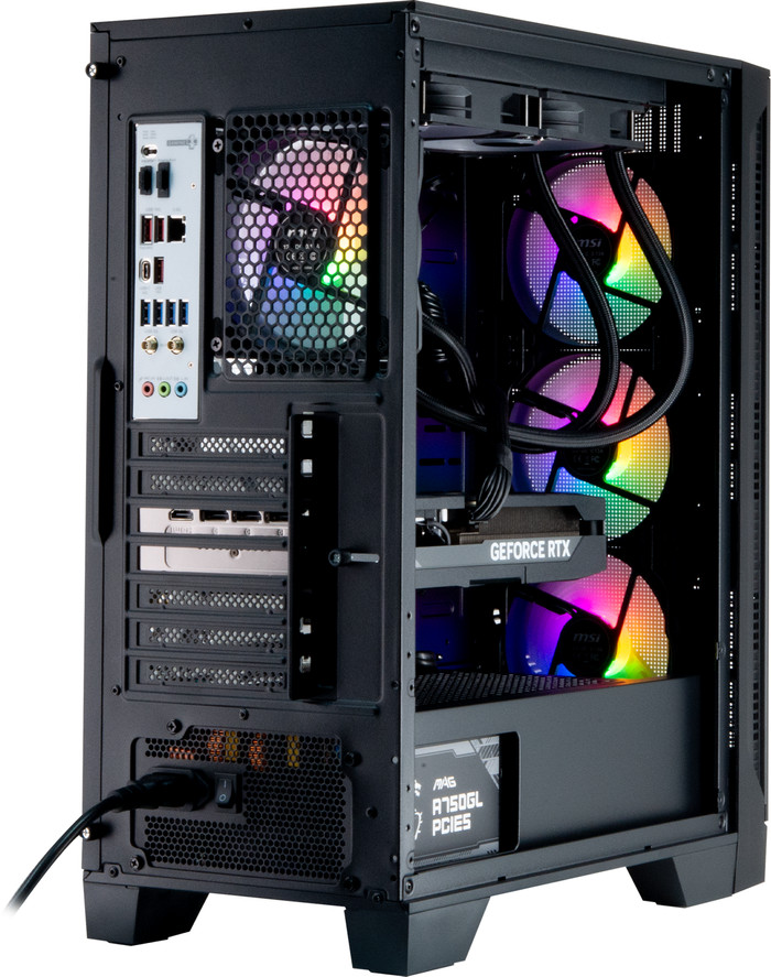 Cobalt x Powered by MSI - Tier 2 - RTX 5070 Ti - Ryzen 7 9800X3D - 32GB - 2TB SSD achterkant