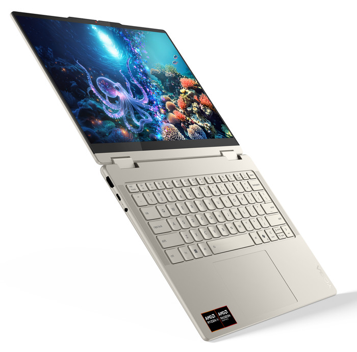 Lenovo Yoga 7 2-in-1 OLED Copilot+ PC 14AKP10 linkerkant