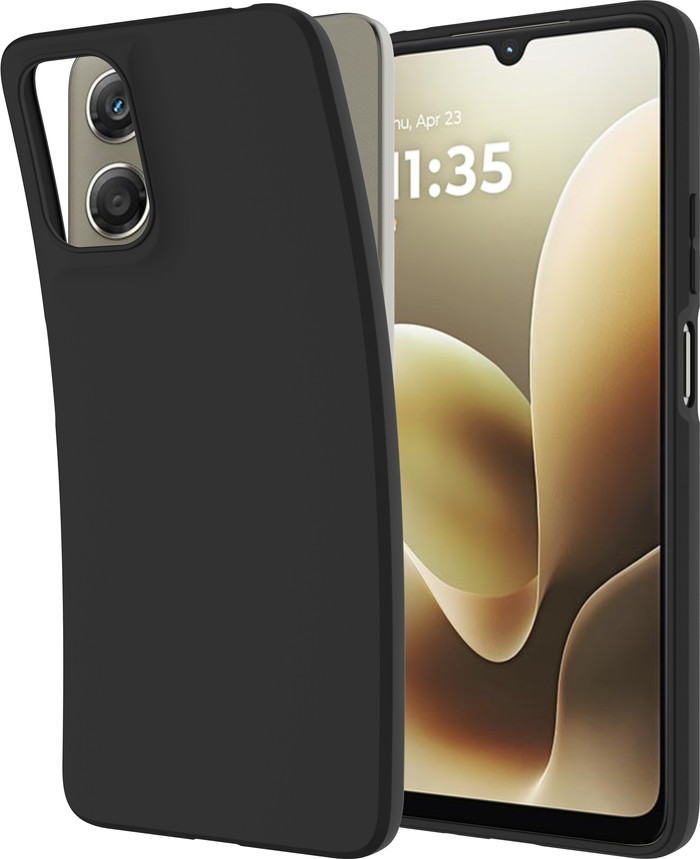 Just in Case Soft Design Motorola Moto G06 Back Cover Zwart voorkant