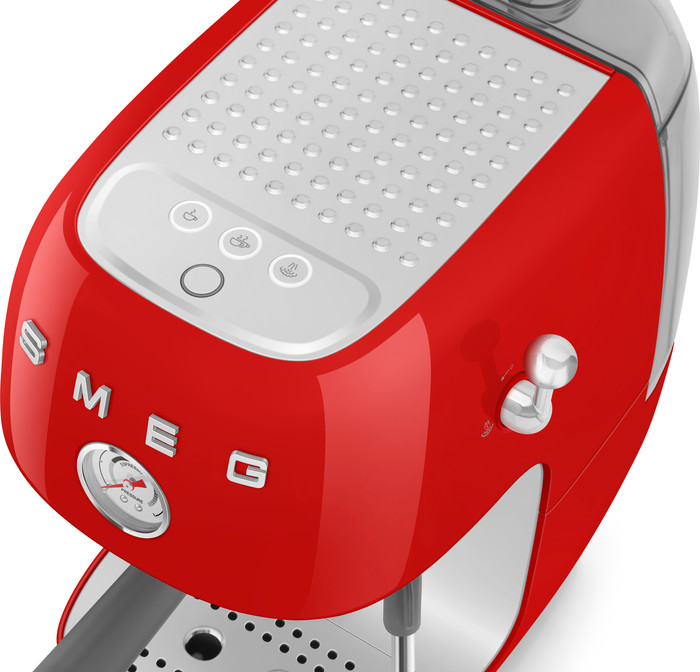 SMEG ECF03RDEU Rood detail