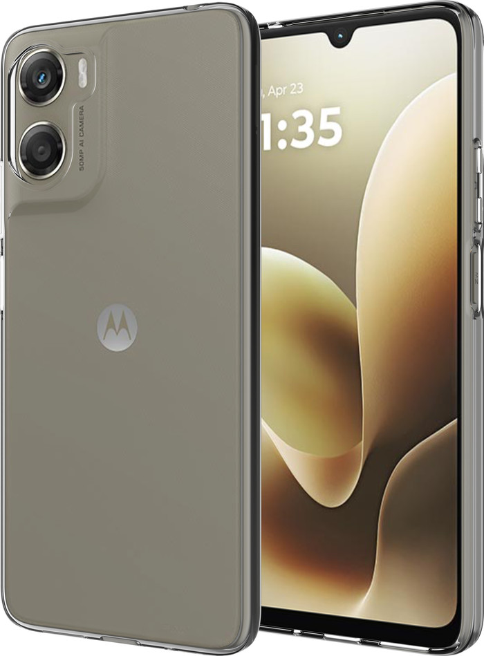 Just in Case Soft Design Motorola Moto G06 Back Cover Transparant voorkant