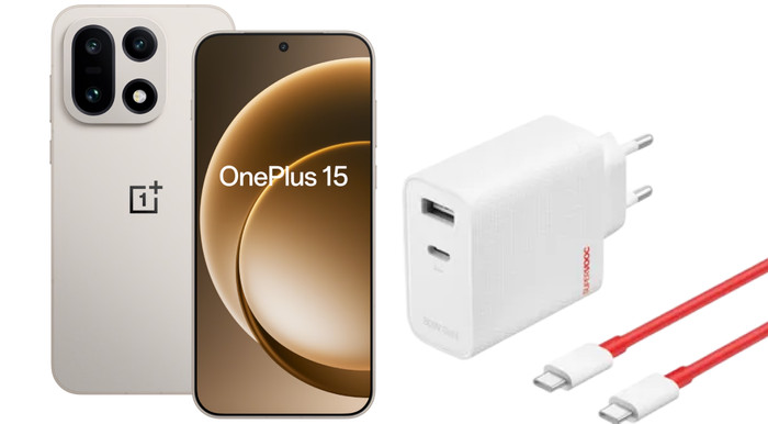 OnePlus 15 512GB Beige 5G + OnePlus SuperVOOC Oplader 120W + Usb C kabel Main Image