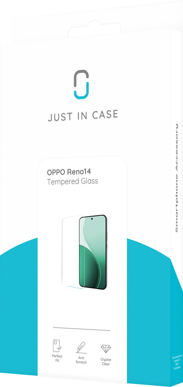 Just In Case Tempered Glass Motorola Moto G06 Screenprotector verpakking