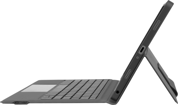 BlueBuilt Samsung Galaxy Tab A11 Plus Toetsenbord Hoes QWERTY Zwart linkerkant