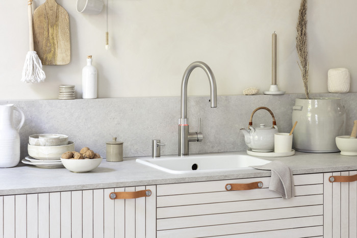 Quooker PRO3 + Quooker Flex Round RVS product in gebruik