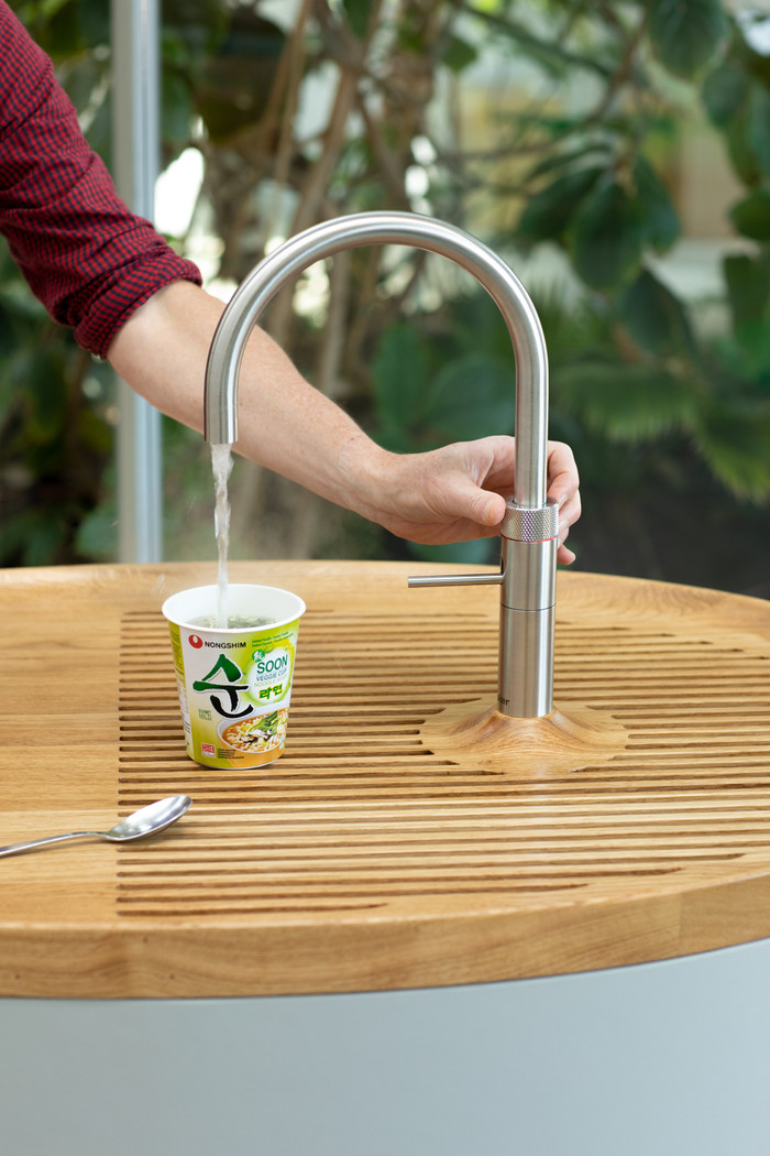 Quooker PRO3 + Quooker Fusion Round RVS product in gebruik