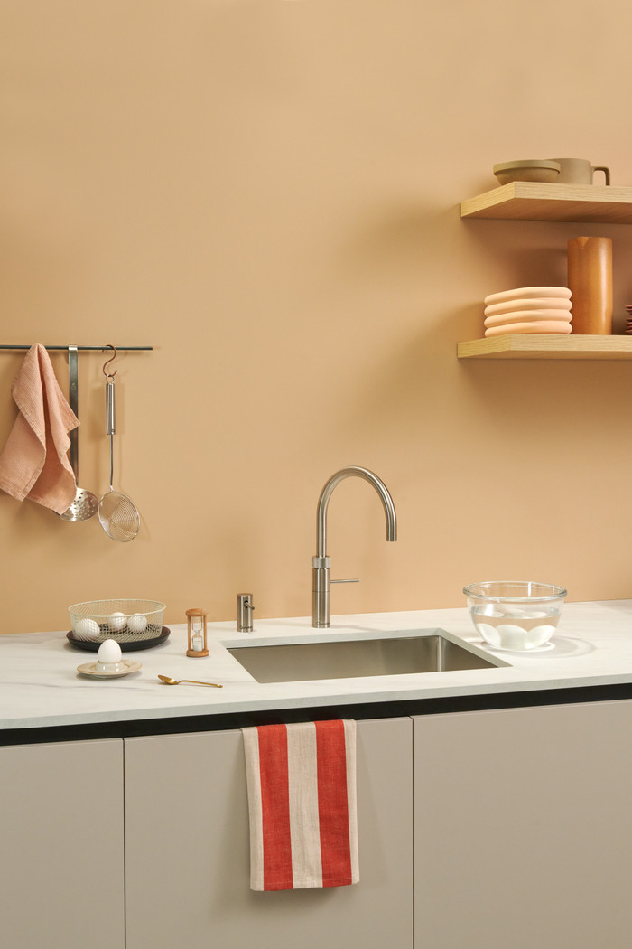 Quooker PRO3 + Quooker Fusion Round RVS product in gebruik