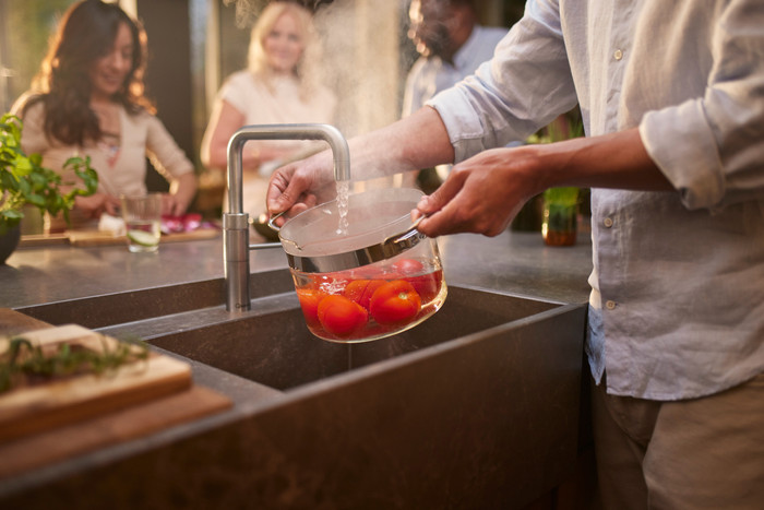 Quooker PRO3 + Quooker Fusion Square RVS product in gebruik