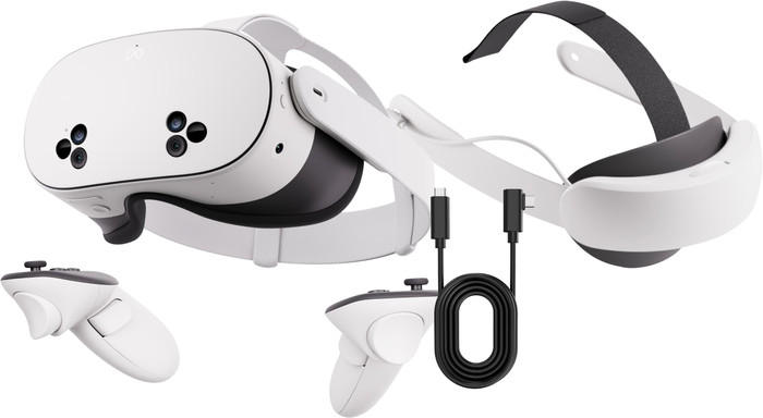 Meta Quest 3S 256GB Refurbished + BlueBuilt PC Link Cable + Elite Strap met batterij Main Image