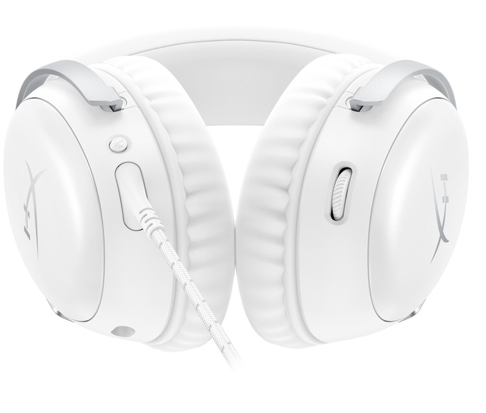 HyperX Cloud III Wired Gaming Headset - Wit (PC, PS5, Xbox Series X/S) onderkant