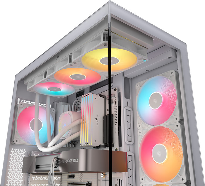 CORSAIR 3500X RS-R ARGB Wit product in gebruik