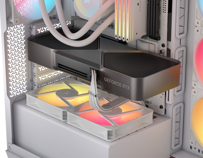 CORSAIR 3500X RS-R ARGB Wit product in gebruik