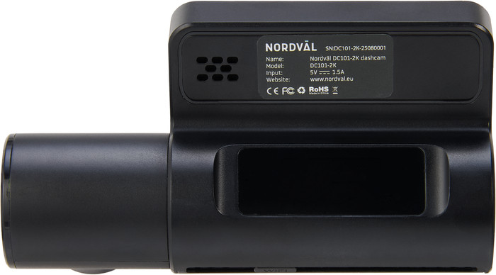 Nordval DC101-2K Dashcam achterkant