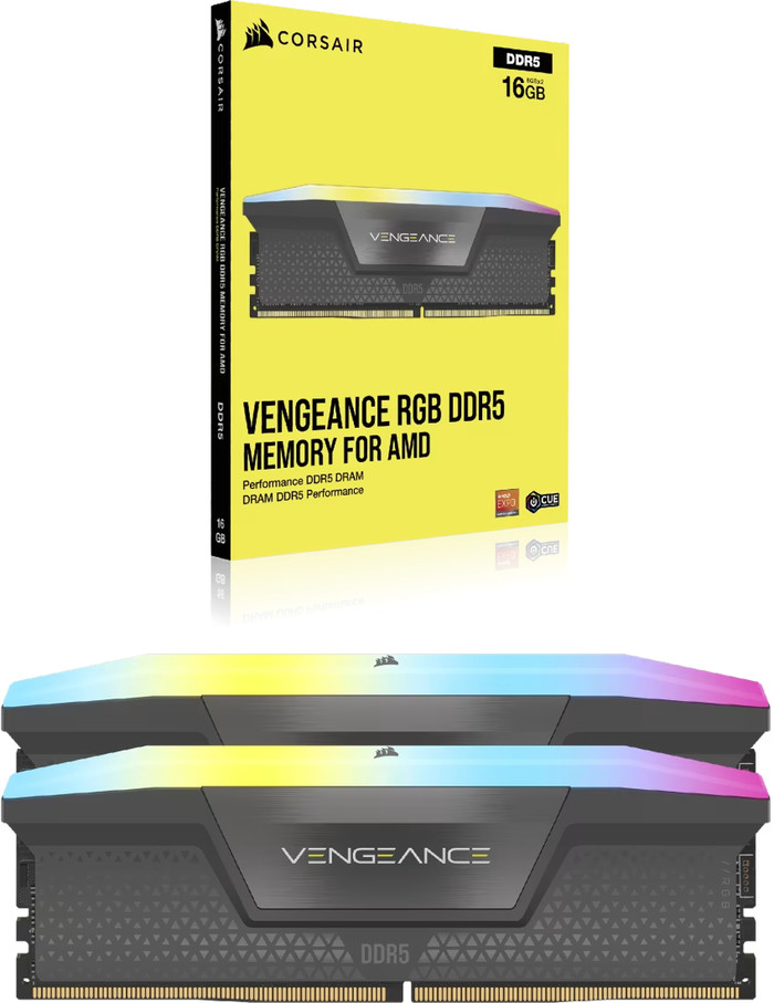CORSAIR Vengeance RGB 32GB (2x16GB) DDR5 DIMM 6400MT/s CL36 XMP voorkant