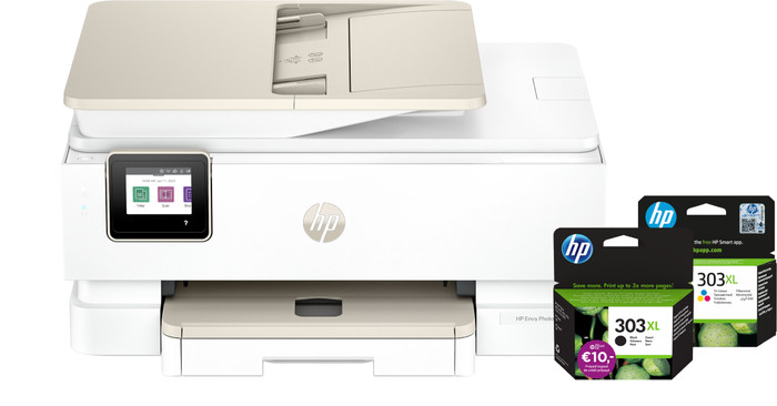 HP Envy Photo 7934 All-in-One + 1 extra zwarte XL + 1 kleuren cartridge Main Image