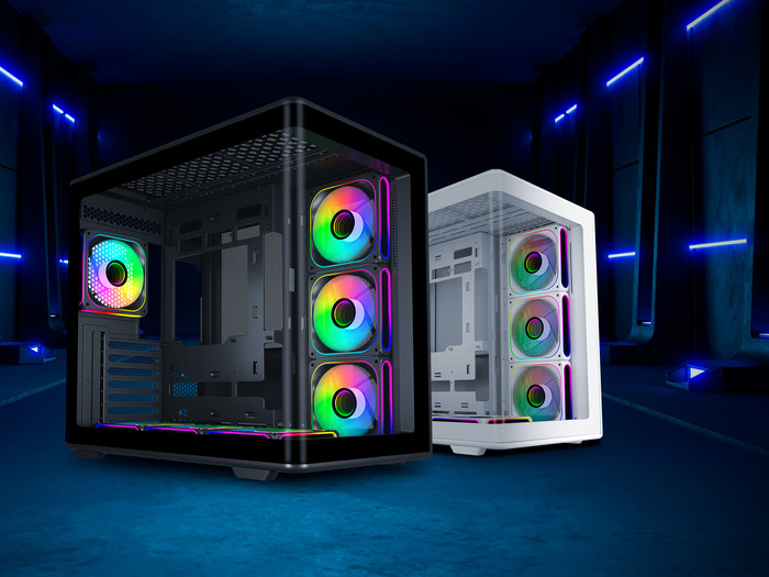 Cooler Master Elite 600 Wit ARGB product in gebruik