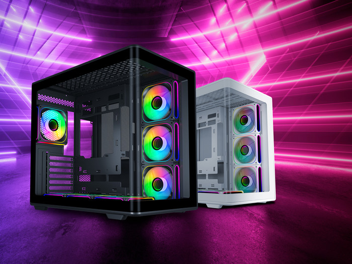 Cooler Master Elite 600 Wit ARGB product in gebruik