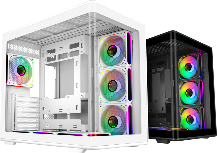 Cooler Master Elite 600 Wit ARGB voorkant