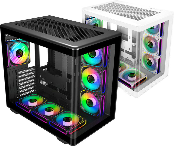 Cooler Master Elite 600 Wit ARGB voorkant