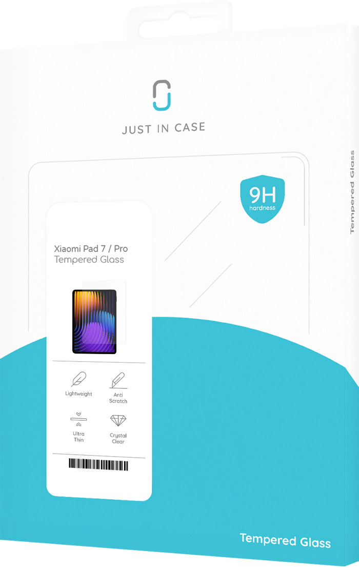 Just in Case Xiaomi Pad 7 / Pad 7 Pro Screenprotector Glas verpakking