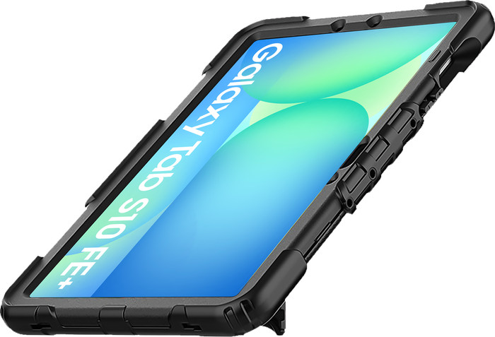 Just in Case Samsung Galaxy Tab S10 FE Plus Shockproof Case Zwart linkerkant