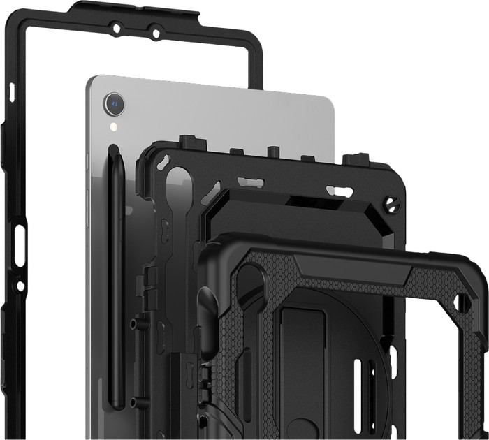 Just in Case Samsung Galaxy Tab S10 FE Plus Shockproof Case Zwart binnenkant