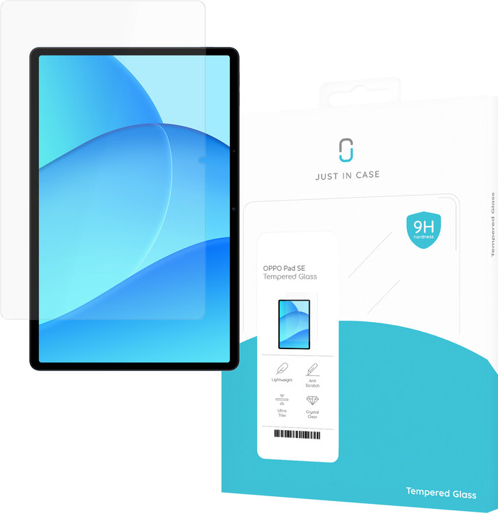 Just in Case OPPO Pad SE Screenprotector Glas verpakking