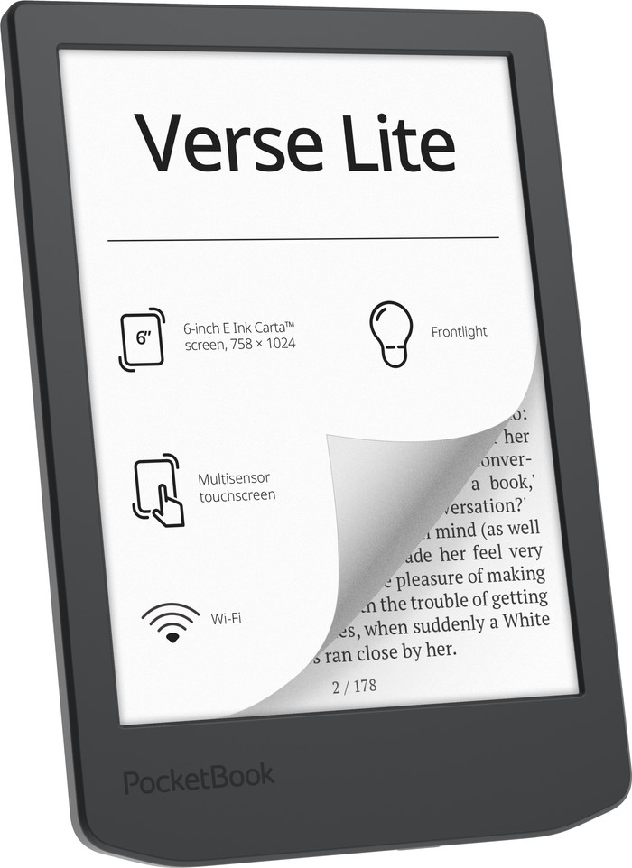 PocketBook Verse Lite Grijs voorkant