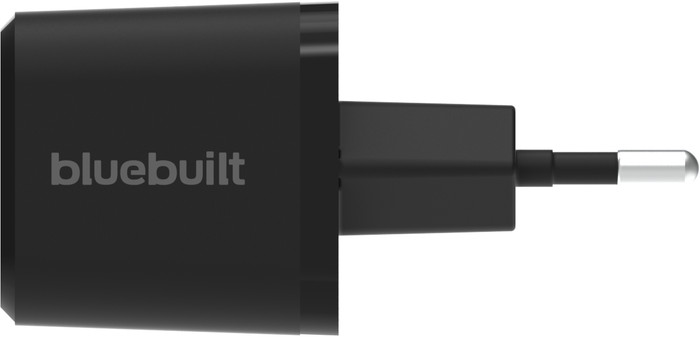 BlueBuilt Power Delivery Oplader met Usb C Poort 65W Zwart linkerkant