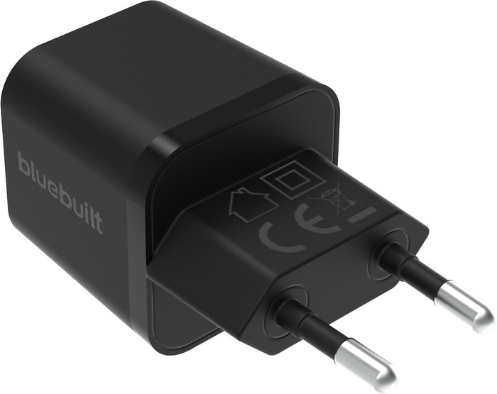 BlueBuilt Power Delivery Oplader met Usb C Poort 65W Zwart linkerkant