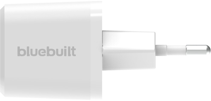 BlueBuilt Power Delivery Oplader met Usb C Poort 65W Wit linkerkant