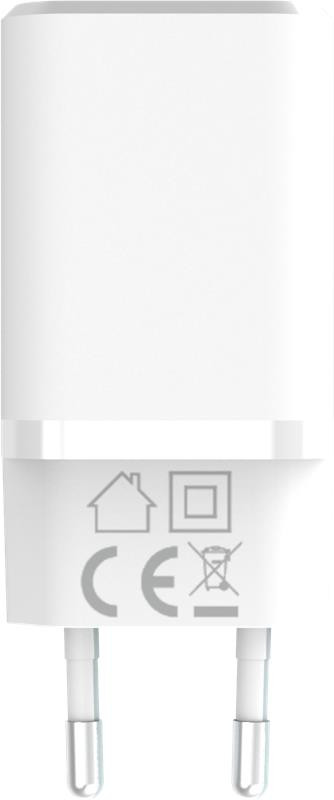 BlueBuilt Power Delivery Oplader met 2 Usb C Poorten 65W Wit voorkant