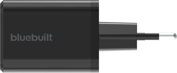 BlueBuilt Power Delivery + Quick Charge Oplader met 3 Usb Poorten 65W Zwart rechterkant