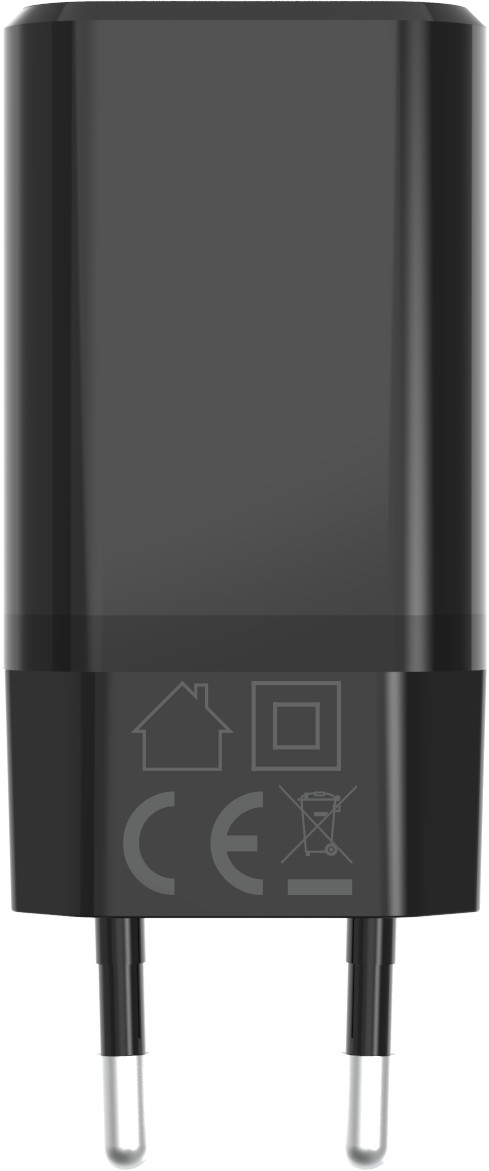 BlueBuilt Power Delivery + Quick Charge Oplader met 3 Usb Poorten 65W Zwart voorkant