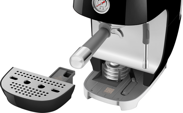 SMEG ECF03BLEU Zwart detail