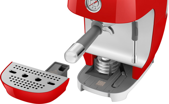 SMEG ECF03RDEU Rood detail