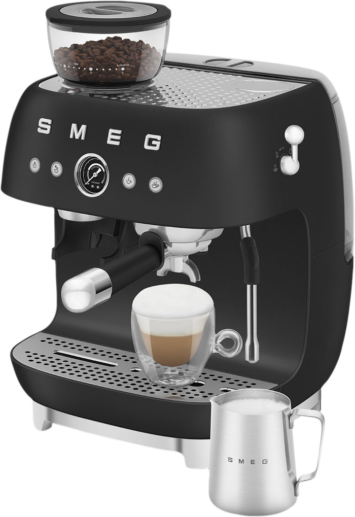 SMEG EGF03BLMEU Mat Zwart linkerkant