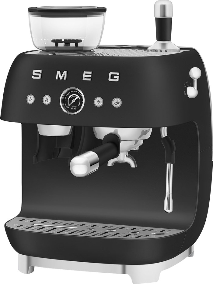SMEG EGF03BLMEU Mat Zwart linkerkant
