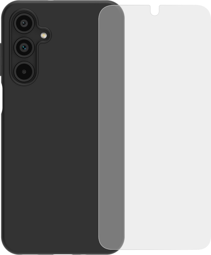 BlueBuilt Back Cover Samsung Galaxy A16 4G/5G Zwart + Screenprotector Glas Main Image