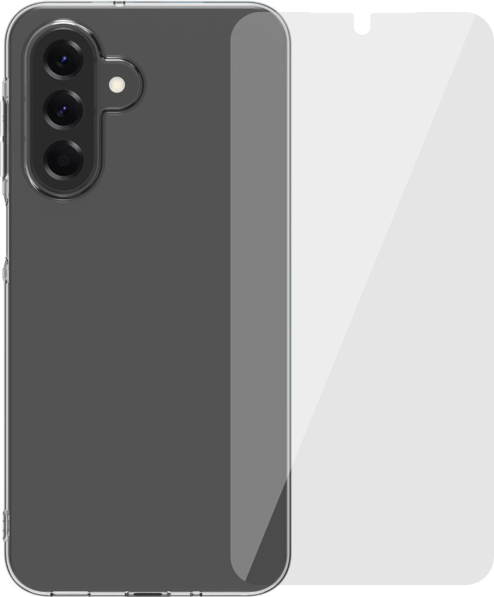 BlueBuilt Samsung Galaxy A17 4G/5G Back Cover Transparant + Screenprotector Glas Main Image