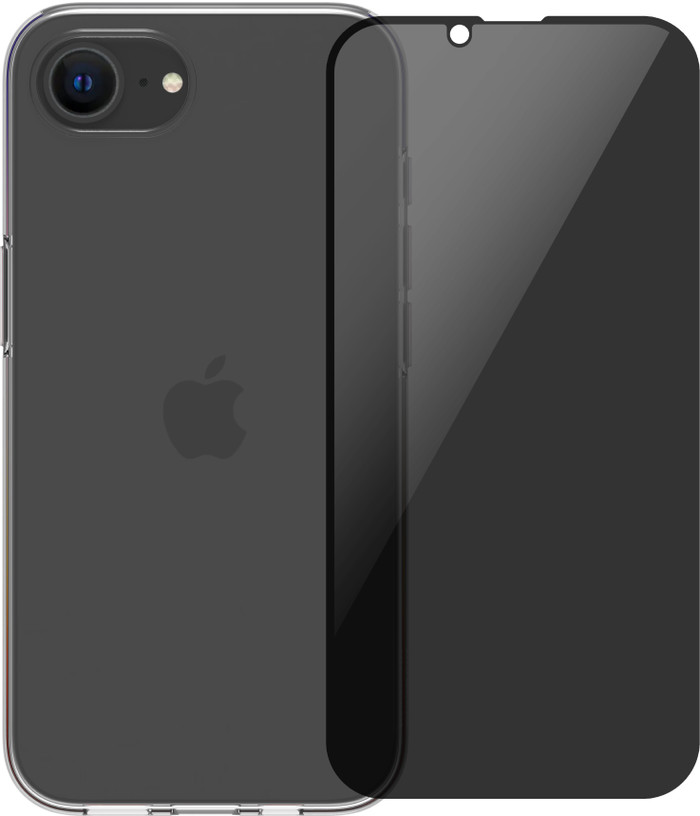 BlueBuilt Back Cover iPhone 16e Transparant + Privacy Filter Screenprotector Glas Main Image