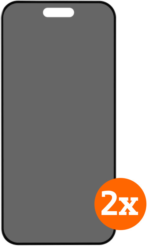 BlueBuilt Apple iPhone 17 Pro Privacy Filter Screenprotector Glas Duo Pack Main Image